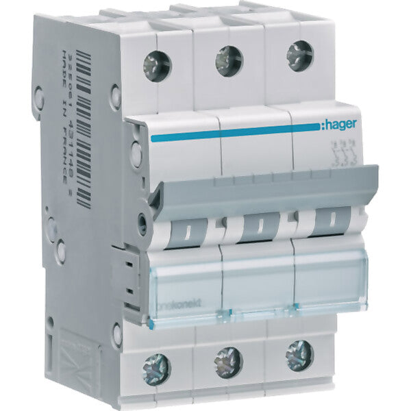 Hager Leitungsschutzschalter 3pol. C-16A, 6kA MCN316